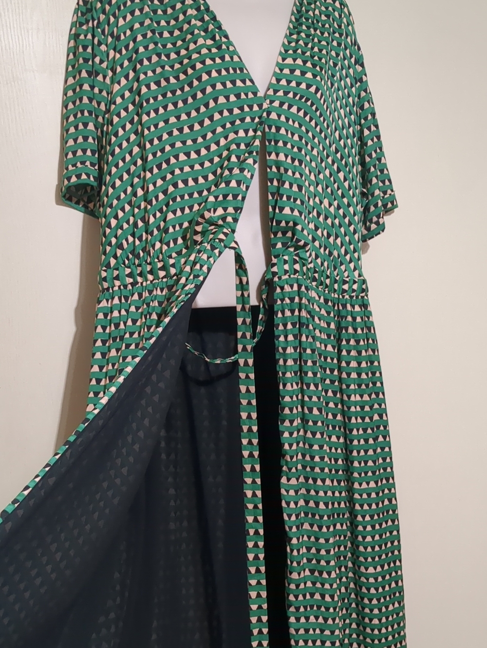 SCOTCH & SODA MAISON SCOTCH MIDI SATIN WRAP OVER PRINTED DRESS Size L - Picture 5 of 13
